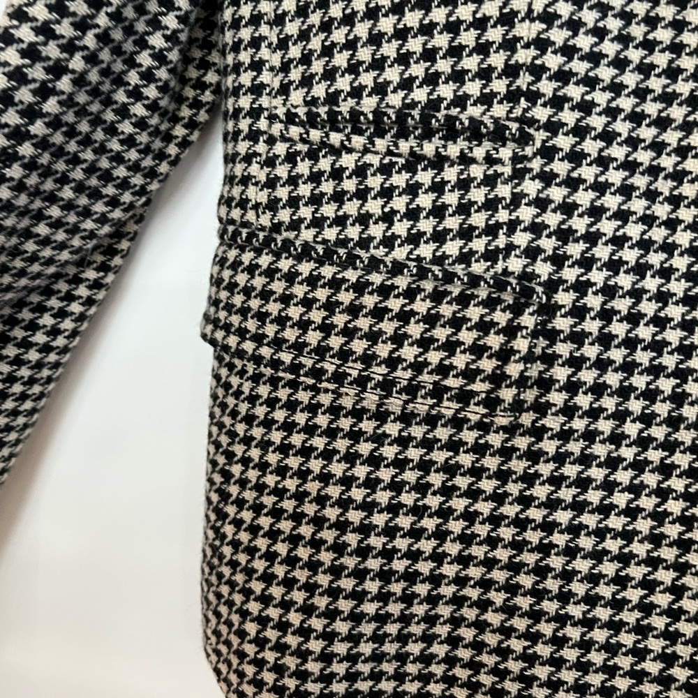 J. Crew Black and White Houndstooth Blazer (sz 12) - Picture 2 of 6